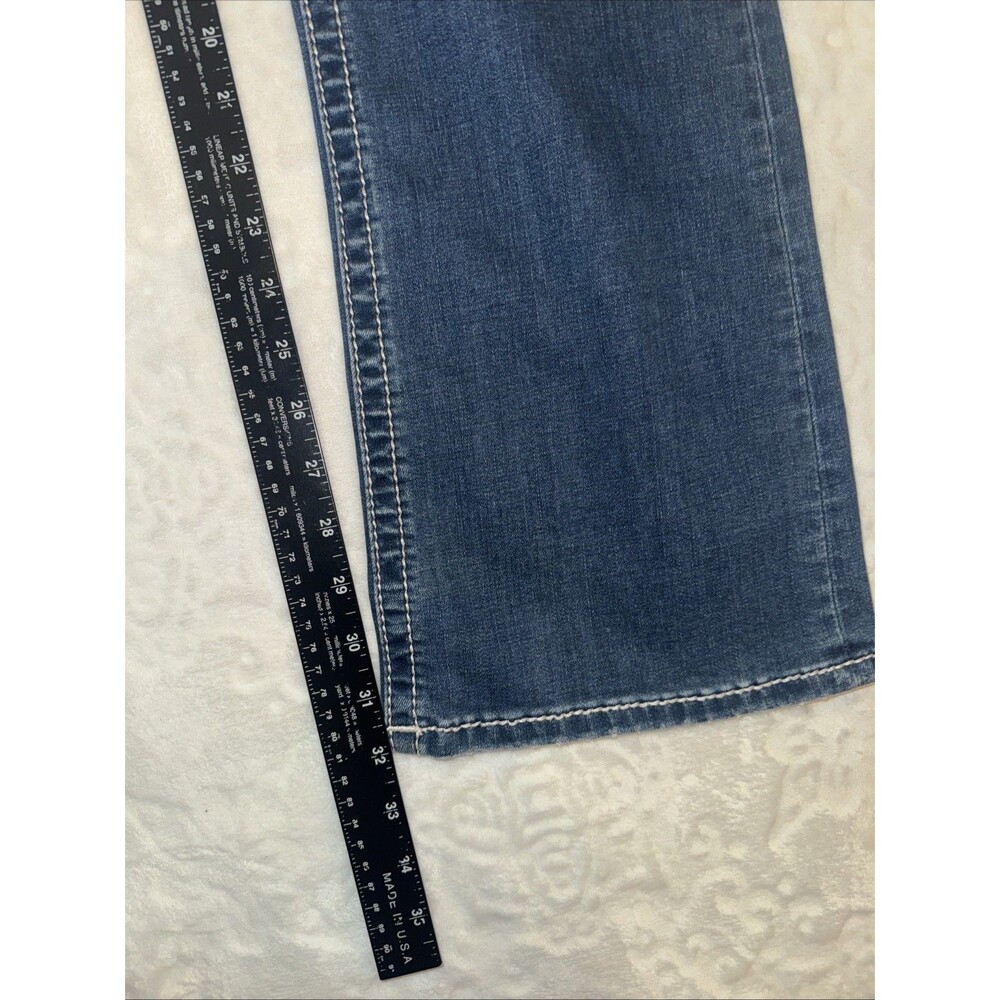 Miss Me Jeans, Slim Boot Women's Size 29 Blue, Denim, Gems Back Pocket, Flared - Picture 10 of 16